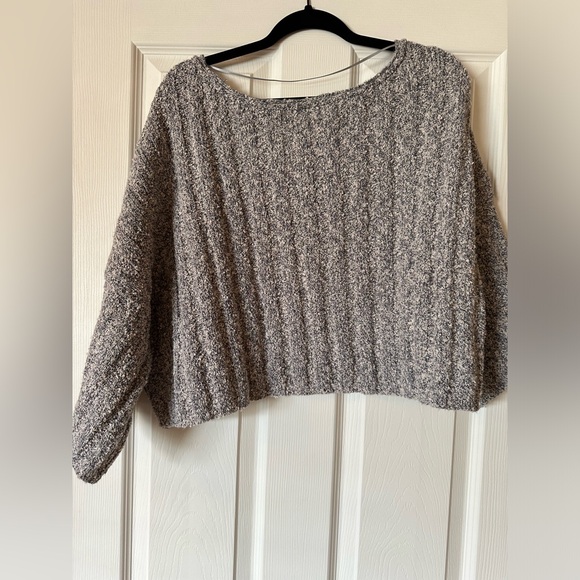 Free People Good Day Pullover Sweater in Gray NWT - Picture 3 of 8